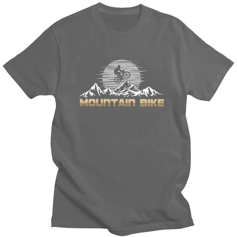 Custom Mountain Bike Tshirts for Men Short Sleeves Leisure T Shirt MTB Bicycle Cyclist Tshirts Loose Fit 100 Cotton Tees
