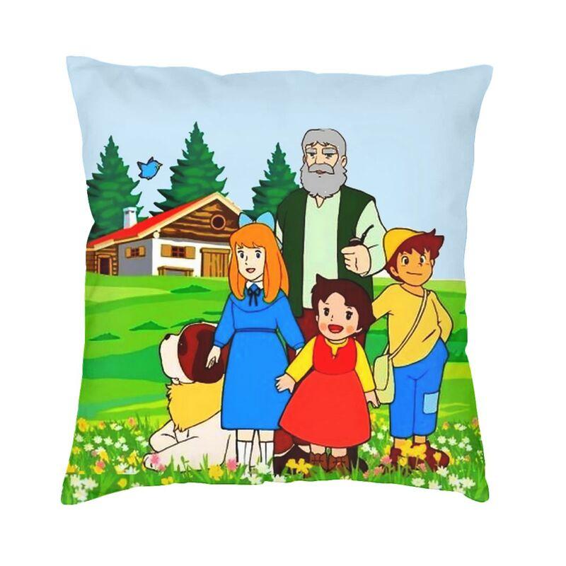 Fashion Heidi Finds The Little Goat Throw Pillow Case Decoration Square Heidi And Peter Cushion Cover 45x45 Pillowcover for Sofa