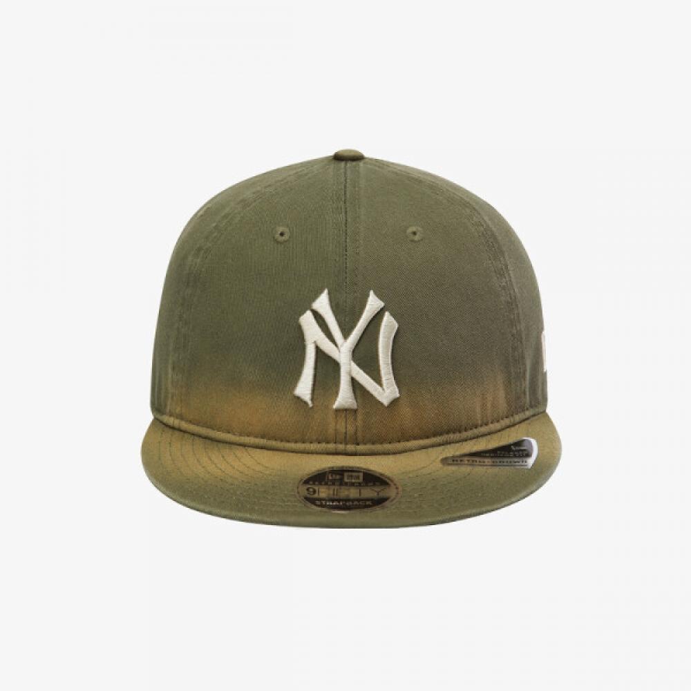 New Era New York Yankees Waschbar Retro Krone Strapback Oliv Ml