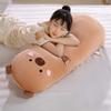 3 Sizes Cartoon Capybara Long Body Plush Pillow Cotton Stuffed Chubby Capybara Throw Pillow Kawaii Bedroom Decor Kids Gift