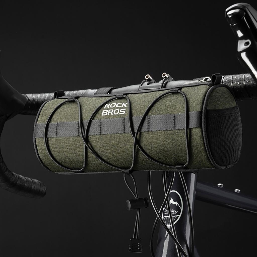 Bicycle bag mounted on the handlebar, frame, under the saddle, 2l, green