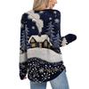 Damenmode Langarm Weihnachten Locker Langarm Rundhals Casual Oberteil
