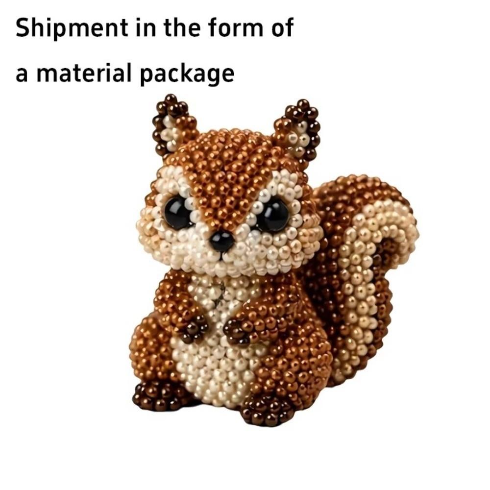 Animal Shape Bead Weaving Kit Handmade DIY Bead Craft Kit Creative 3D Beaded Animal Kit Home Decor 07