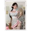 Sexy Underwear Sexy Hollow Stand-up Collar Antique Split Cheongsam Passion Pure Desire Charming Hanfu Nightdress Clothes Loungewear