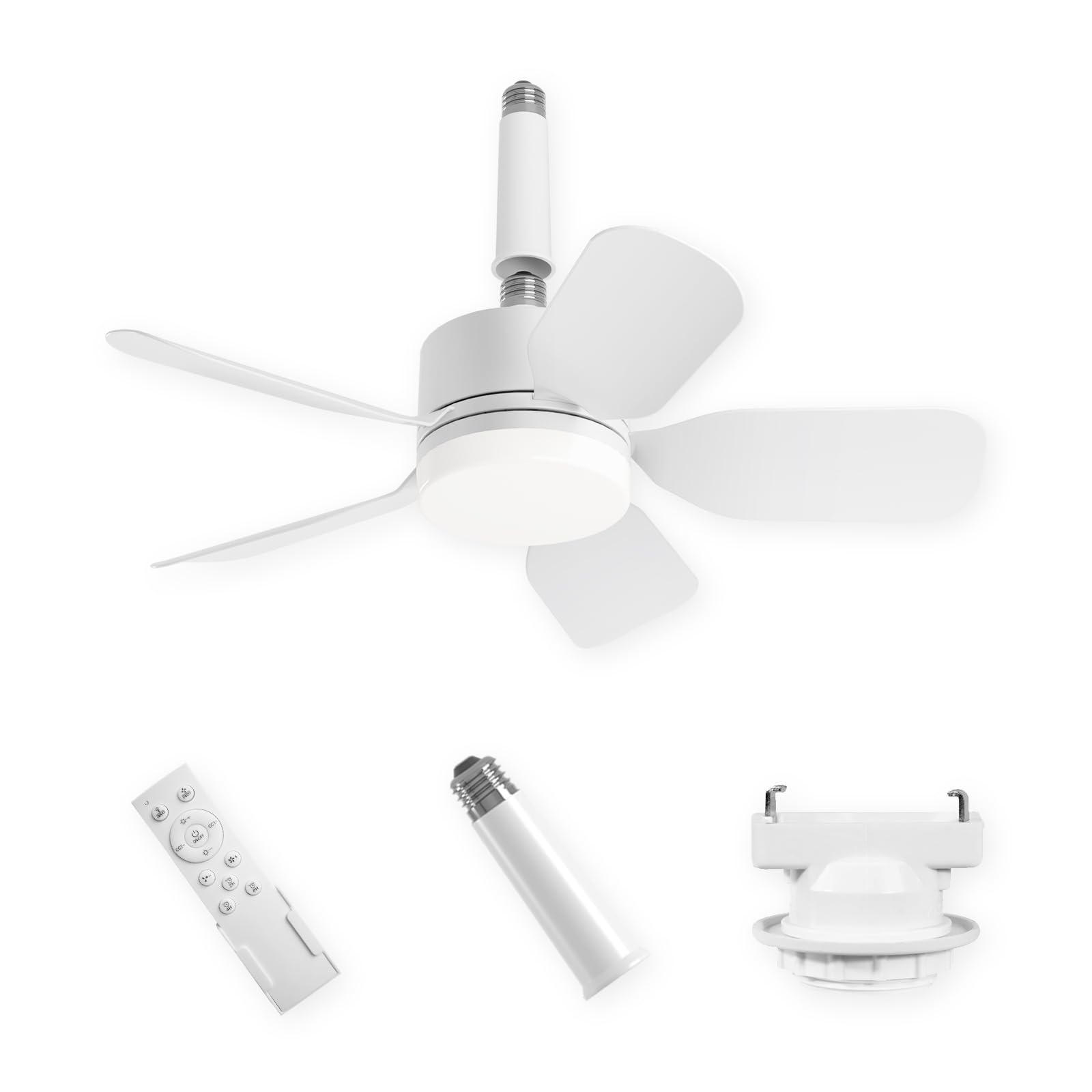 

Hirameki Ceiling Fan Light, LED Ceiling Fan Light with 6-Level Airflow Adjustment, Circulation Effect, Remote Control, Dimmable and Color-Changing,