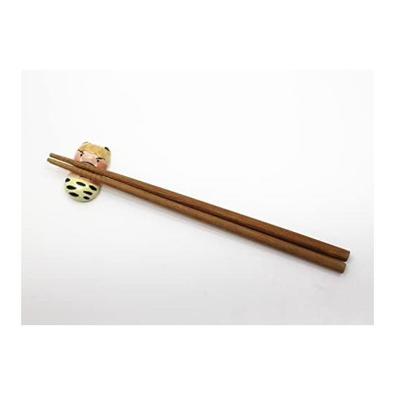 Craftsman House Chopstick Rest, Made in Japan, Tango-no-Sekku (Children's Day) Mini Compact, Palm-Sized Ceramic Momotaro Team Chopstick Holder -