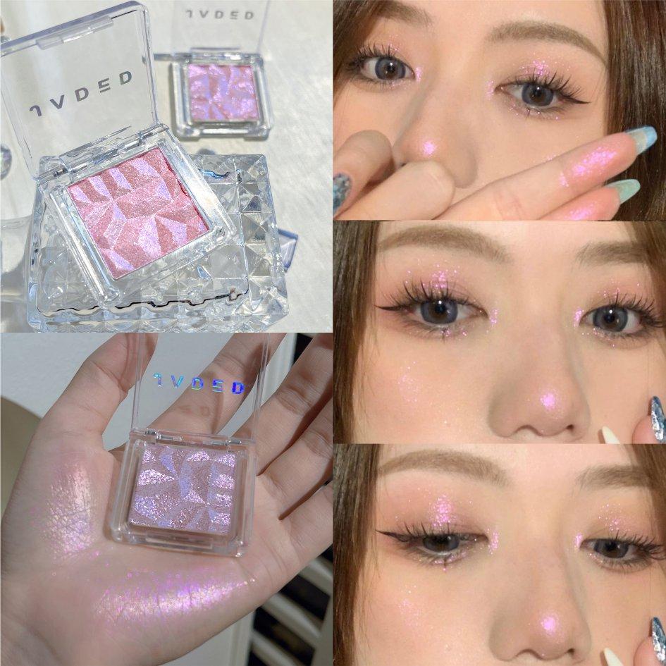 Monochrome High Light Eyeshadow Palette Diamond Flash Fine Flash Pearl Three-dimensional Natural Contouring Polarizing Eyeshadow Palette