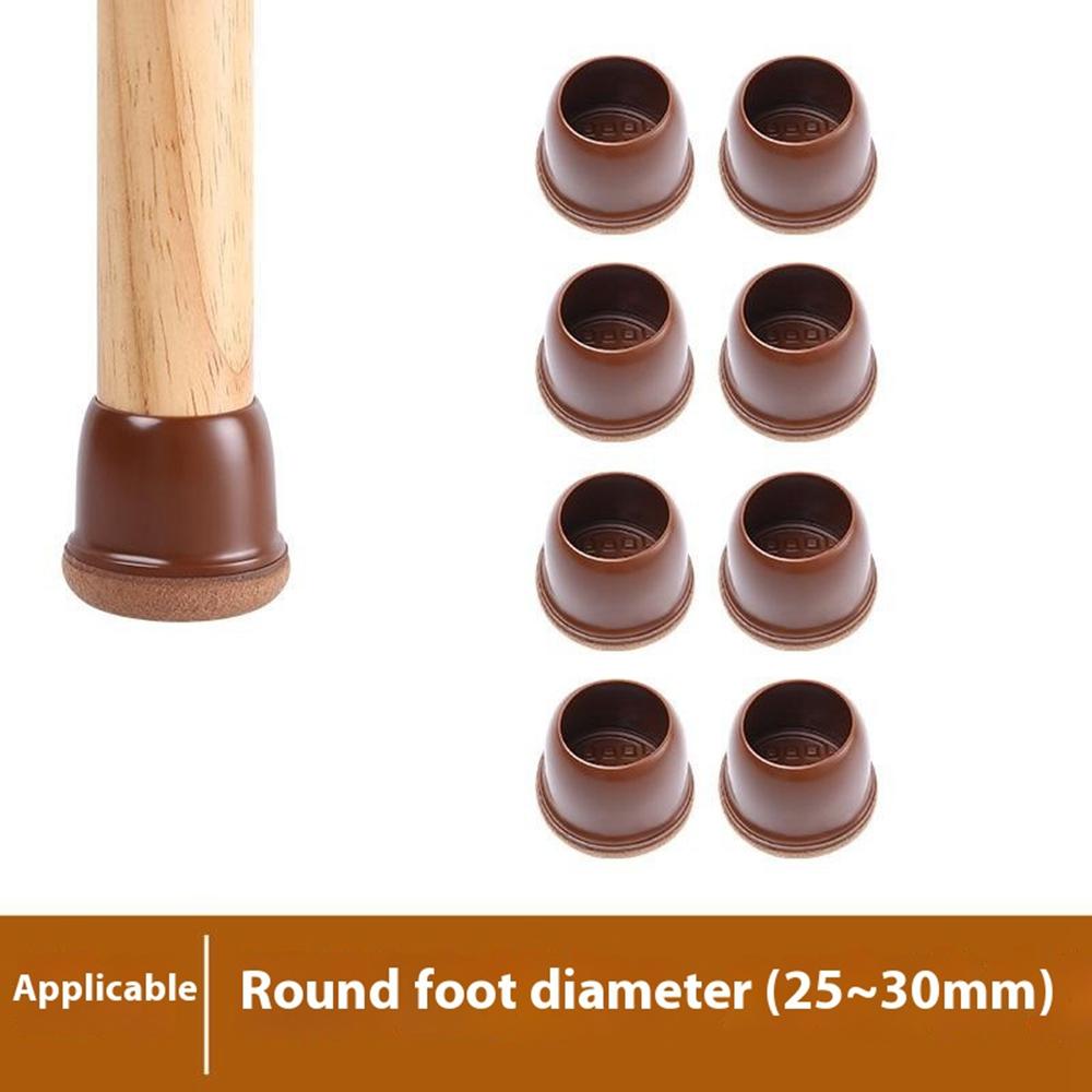 8Pcs Chair Leg Covers for 25-30mm Legs Noise Reducing Furniture Feet Caps Round Anti-Slip Floor Guards for Home