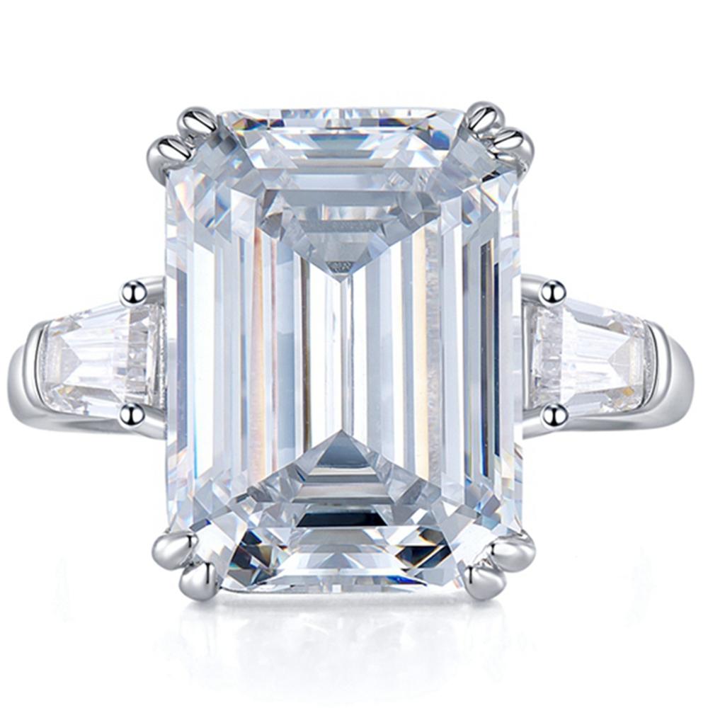 Mode 18K Weißgold 11*15MM Saphir Courndum Ring Für Frauen Hochzeit Geschenk 925 Sterling Silber Luxus edlen Schmuck