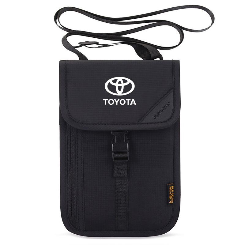 

For Toyota Corolla RAV4 RFID Multifunction Anti-theft Wallet Hidden Travel Neck Pouch Passport Cover Cards Holder ID Card Holder