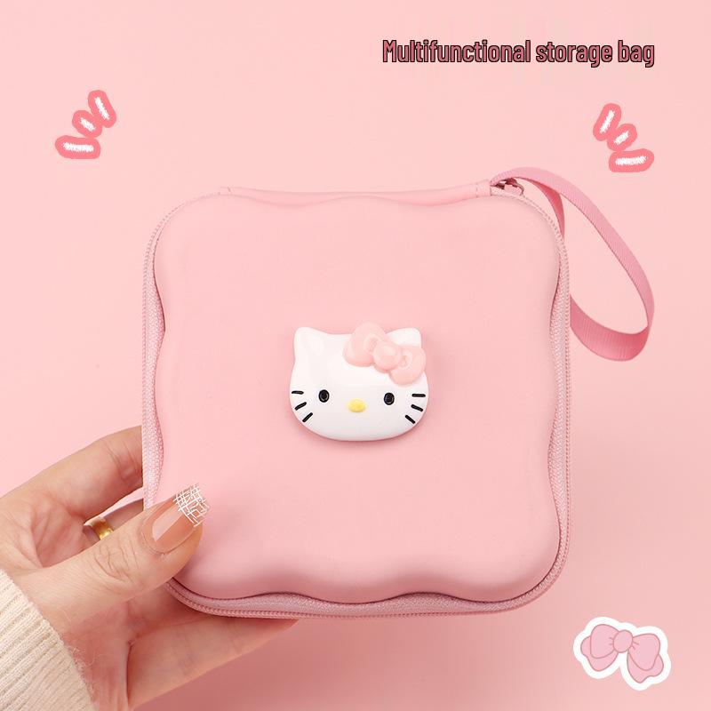 Cute Cartoon Camera & Cable Organizer: Portable, Large Capacity Storage Bag