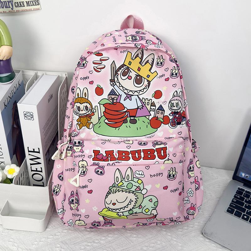 Labubu Children's School Bag New Cartoon Cute Backpack Printed Primary School Students Lightweight Backpack