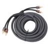 Car Audio Signal Cable Adapter 4.5m 180in Black PVC Plastic Layer for Amplifier Modification Home Theater