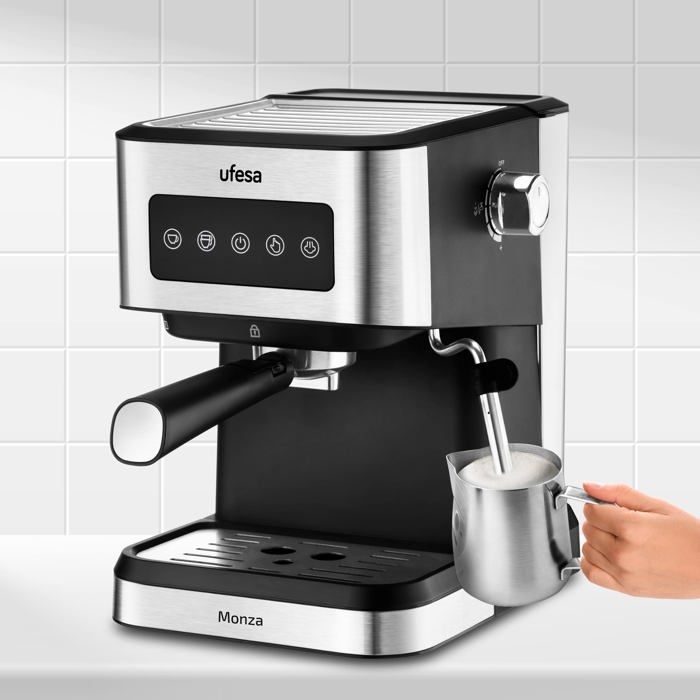 Cafetiere expresso - ufesa - monza - 20 bars - 1050w - réservoir 1,5l