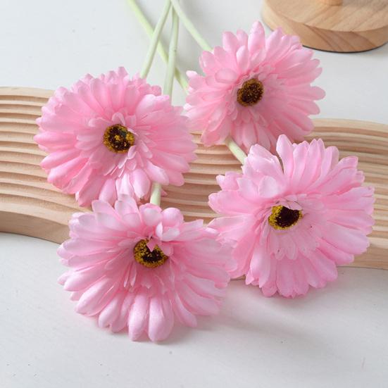 Artificial Gerbera Flowers Realistic Fake Long Stem Flower Bouquet for Vase Indoor Home Floral Arrangements Wedding Party Table Centerpiece