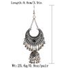 Ethnic Copper Color Indian Jhumka Gypsy Zircon Boho Geometric Lantern Tassel Oxidized Earrings Women's Afghan Hanging Earrings