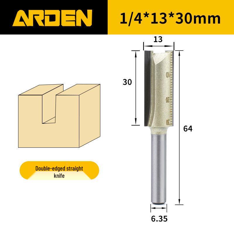 Yaden Blade Metric Fixed Blade Milling Cutter Trimmer - Small Router Slotting Cutter 1/4" for Woodworking & Stock Removal