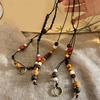 Adjustable Wood Bead Rope Belt Bohemian Braided Waist Chain Belt for Dresses Pants Women Girl Fashion Waist Decors