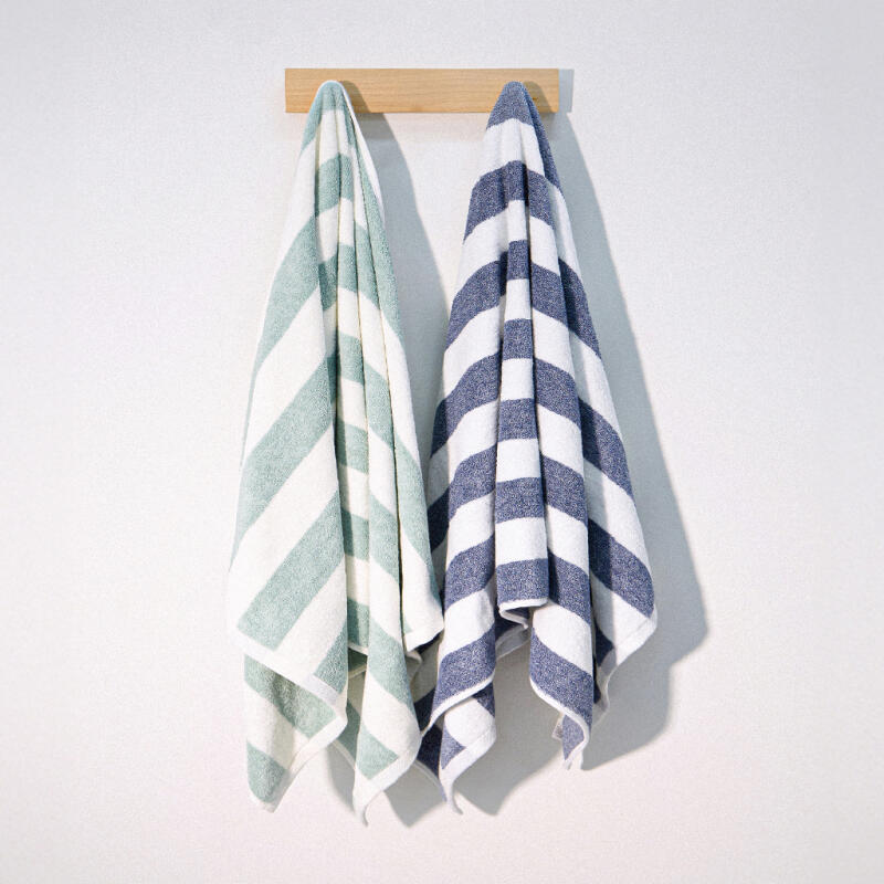 Pre-dyed Striped Large Beach Towel 30 count 450g Bath Towel