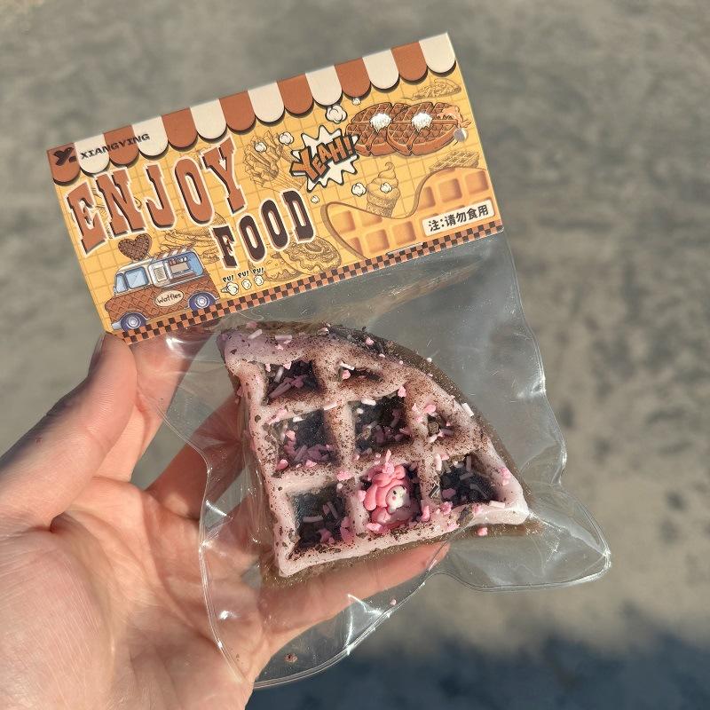 Squishy Food Creative Kids Fidget Toy Simulation exquisite Waffle  Bread Toast Donuts Slow Rising Squeeze Stress Relief Toys