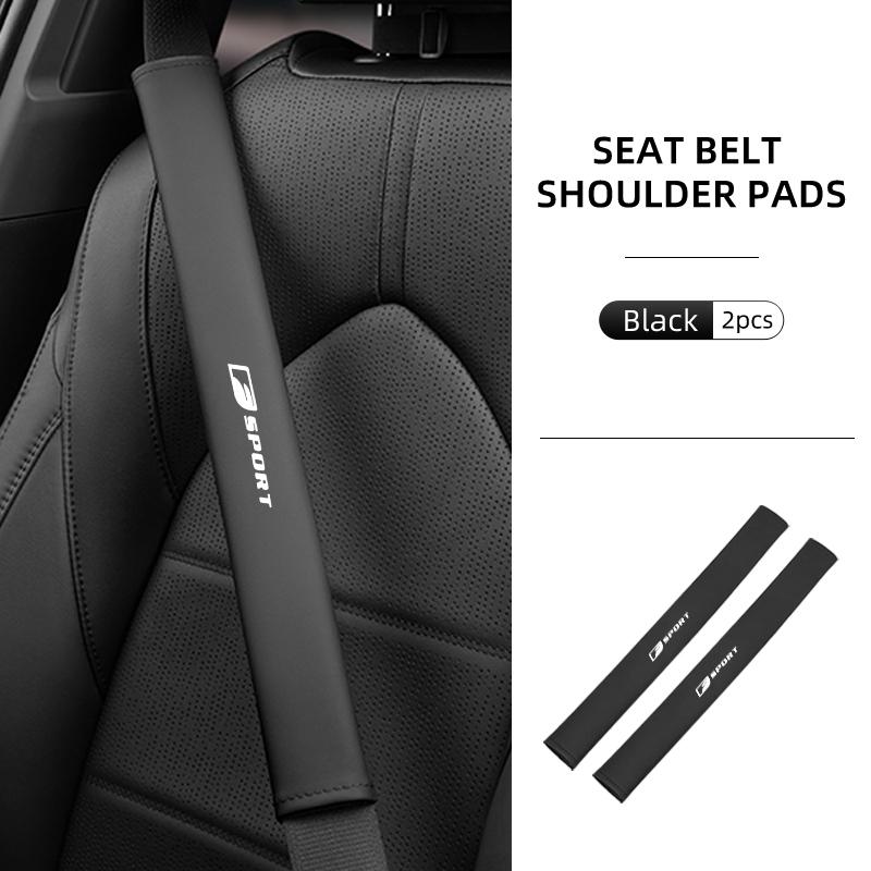 Extended Leather Seat Belt Shoulder Pads Safetybelt Protective Cover For Lexus IS250 IS200 CT200h GS300 LS430 RX450h LX570 IS300