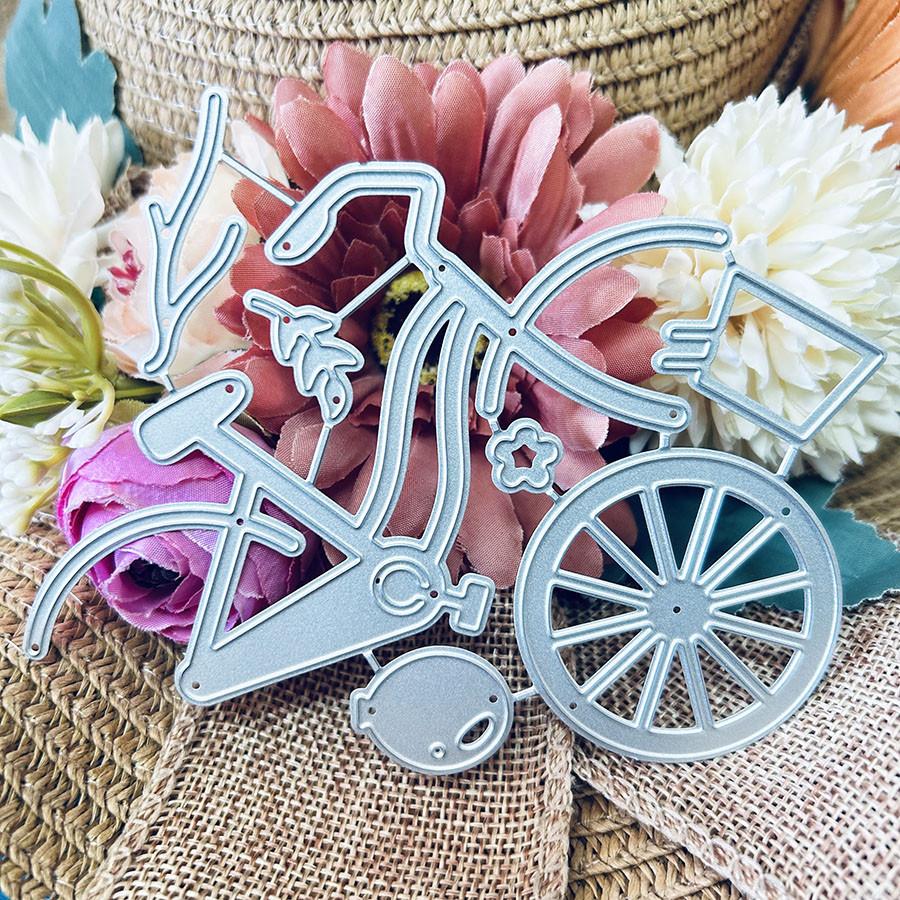 Bicycle Balloon Plant Metal Cutting Dies Scrapbooking Stencil Die Cuts Card Embossing Photo Album Template Mold Decoration Craft