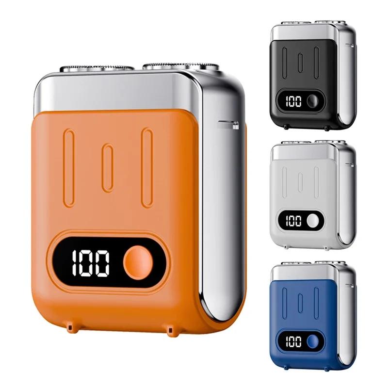 Xiaomi 2025 Mini Electric Smart Shaver Dual Blade Household Car Shaver Digital Display Rechargeable Shaver Powerful Beard Trimmer Tool
