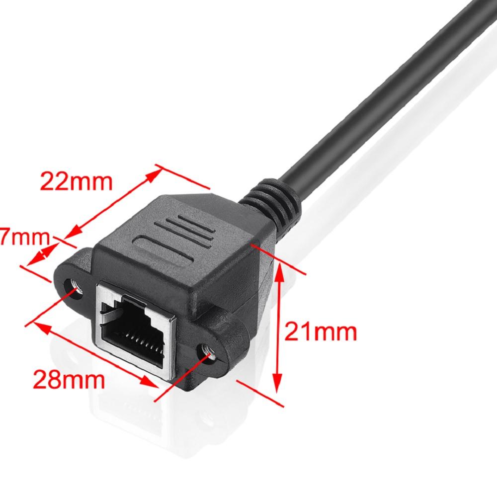 1 x RJ45 Male to Female Extension Ethernet Network Extension Cable 1.5m Black