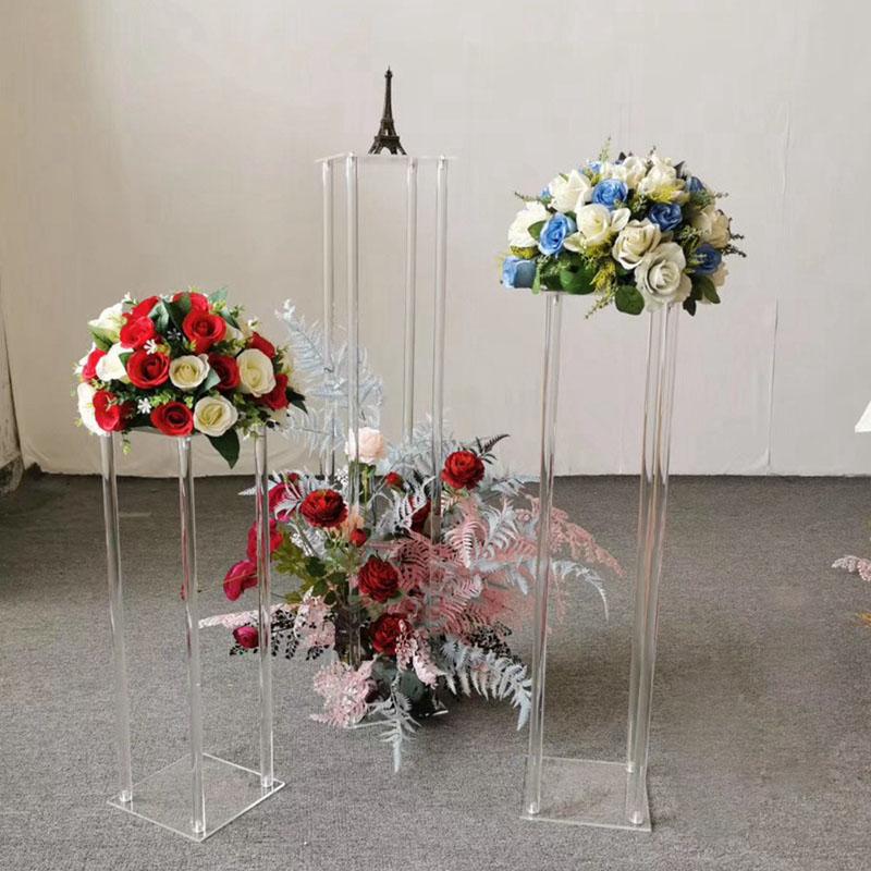 Acrylic Flower Stand for Wedding Aisle and Stage Decoration