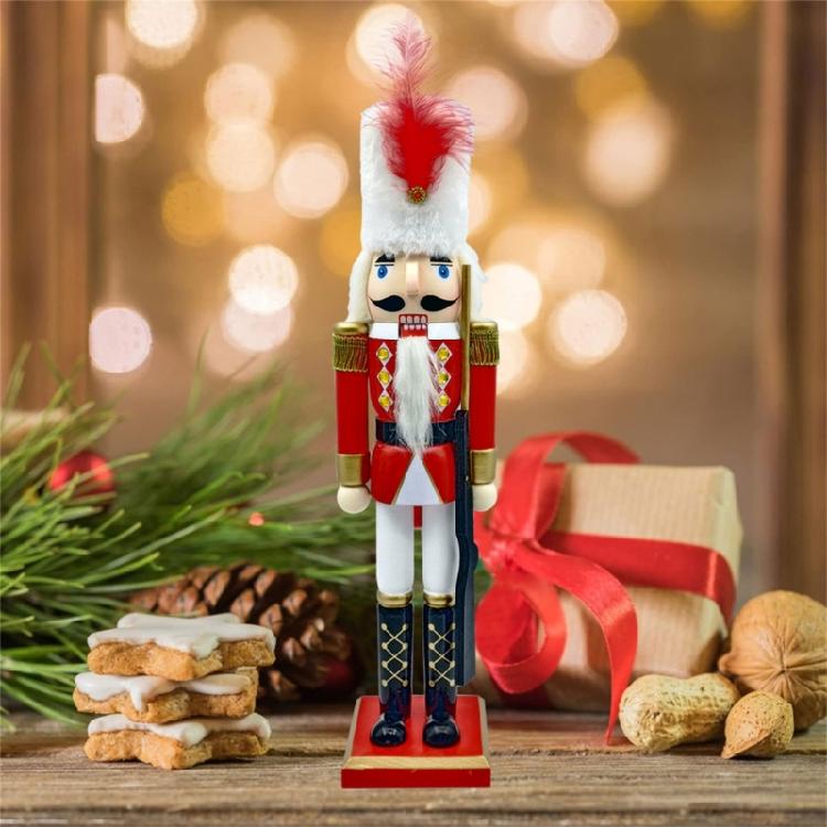 Christmas Nutcrackers Ornament Wood Nutcrackers Soldier Decorations for Christmas Figures Gift