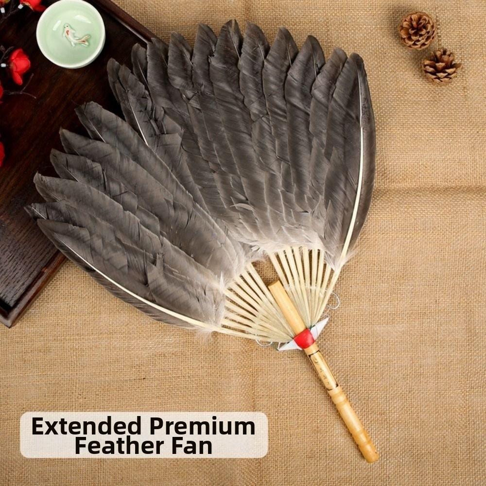 Multistyles Vintage Feather Fan Handmade Goose Feather Fan Drama Stage Performance Party Supplies