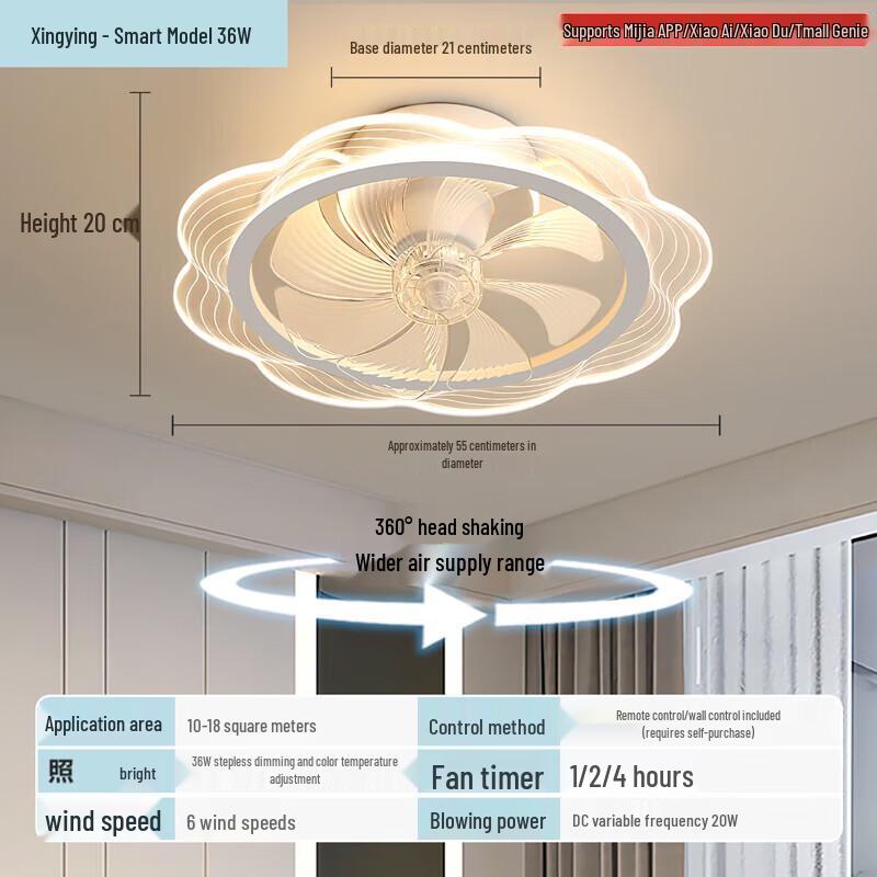 NVC Smart LED Ceiling Fan Lamp