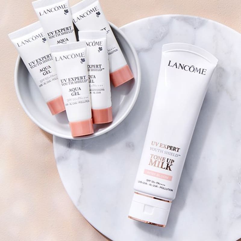 [Lancome] NEW UV Expert Tone-up Sun Cream (Rosy Bloom/Pearly Bright) 50ml 2 types (Choose 1) (UV Aqua Gel 10mlx5ea Free)