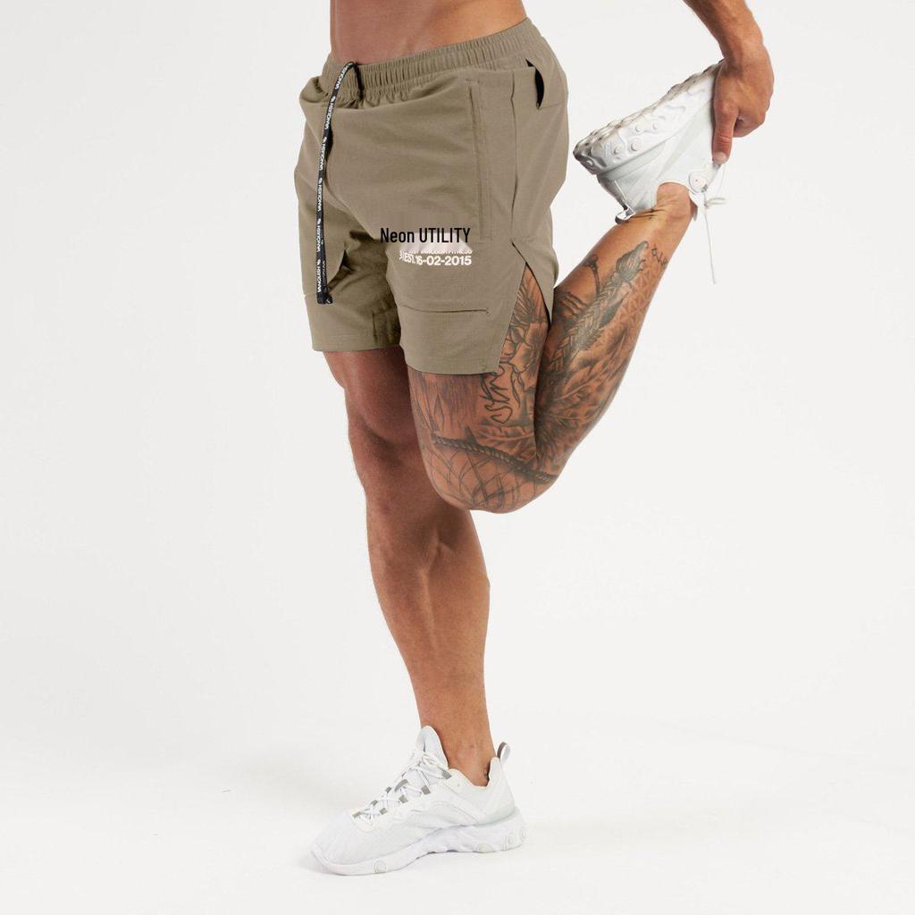 Men's Quick-Dry High-Waist Breathable Sports Shorts for Outdoor Running and Training