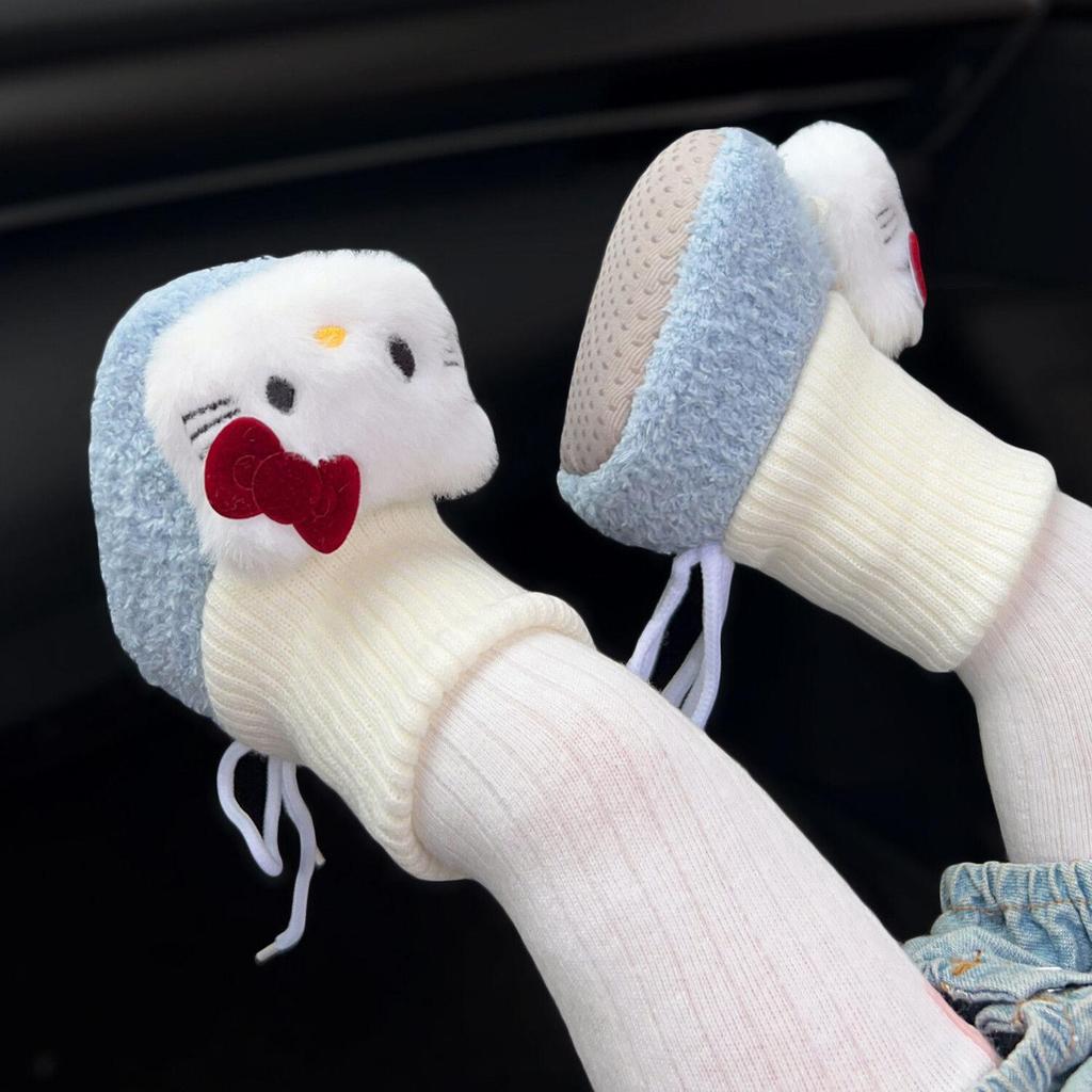Newborn Cotton Velvet Winter Booties, Warm Non-Slip Socks for 0-12 Months