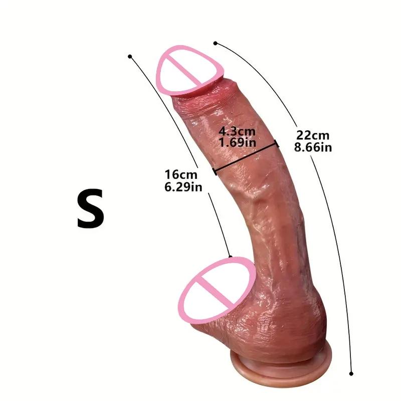Oversized Soft Realistic Dildo Big Penis Suction Cup Dick Penetration Anal Adult Sex Toys Women Masturbation Clitoral and Vaginal G-spot Stimulation