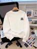 2025 Men’s Plus Velvet Cotton Hoodie – Round Neck, Long Sleeve, Casual Loose Fit, Trendy Base Layer for Autumn/Winter