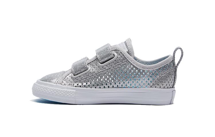 Converse Chuck Taylor All Star Low Top Skateboard Shoes Silver Infant And Toddler 764278C