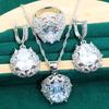 European and N Bride Wedding Jewelry Lady Luxury Rings Necklace Earrings Bracelet Set
