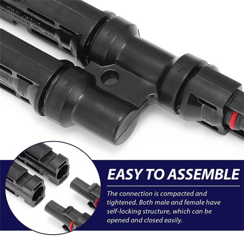 1 Pair T2/T3/T4/T5/T6 Male&Femal Branch PV Solar panel Cable Connectors 30A 1000V Electrical Photovoltaic Panel Wire Connector