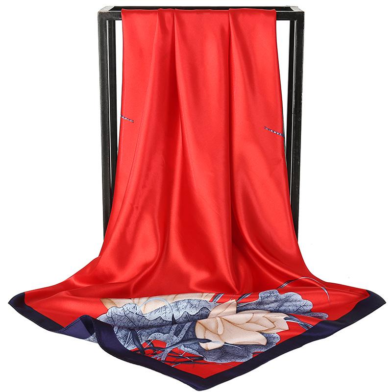90 Large Silk Scarf for Women - Spring/Autumn Korean Style Satin Neckerchief, Mother's Day Gift