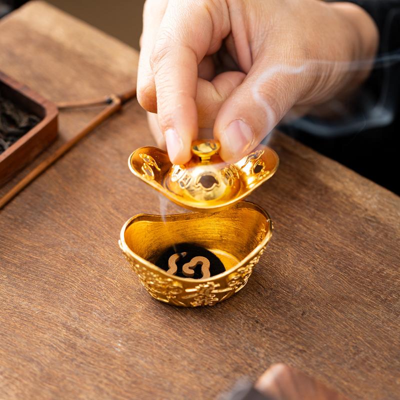 1pcs incensory Buddhist Utensils Incense Burner Incense Censer Alloy Sandalwood House Furnishings Home Office Decoration