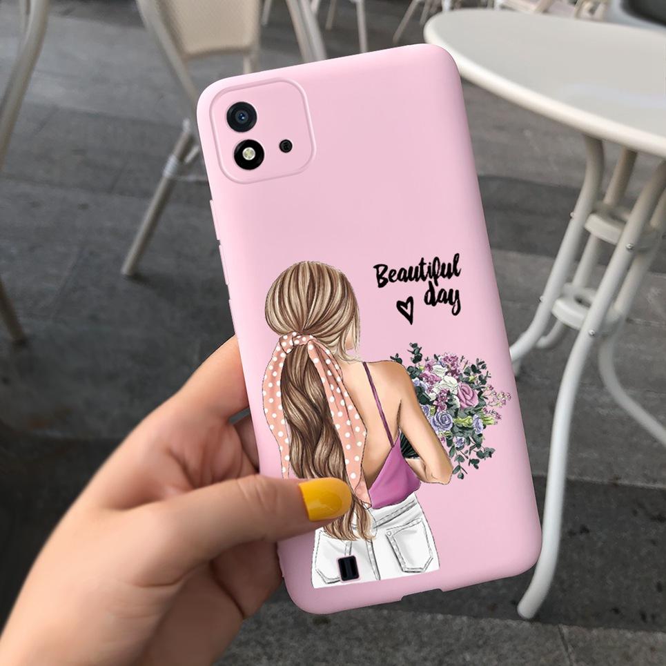 Candy Phone Case For Realme C11 2021 Case 6.52" Cartoon Child Girl Back Cover Shell For Oppo Realme C11 C 11 RMX3231 Silicone