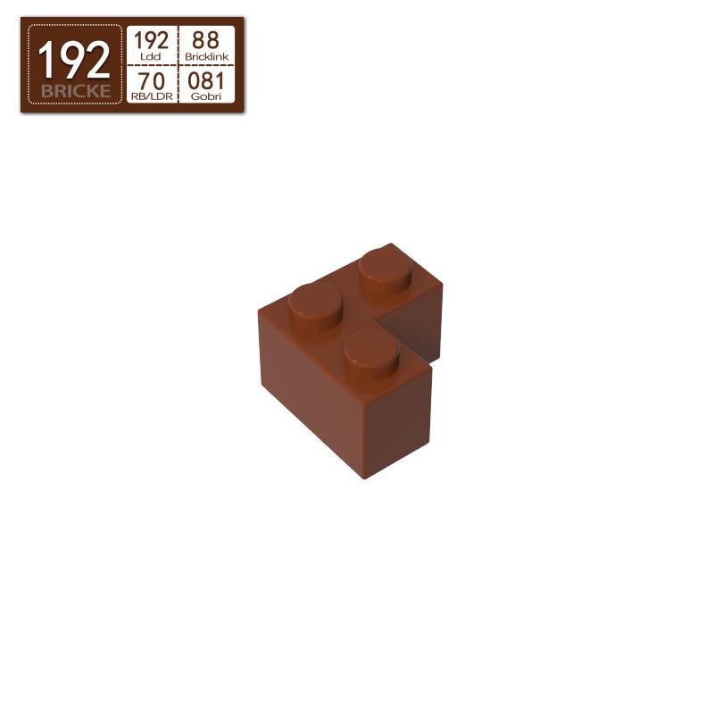BRICKE 2x2 Right-Angle Brick, Compatible with Lego 2357, MOC Bulk Parts Building Blocks