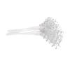 50 PCS Pearl Beaded Stems 4mm Bead String Garland Floral Picks Flexible Wire Bouquet Accessories for Wedding Floral Arrangements   Crafts
