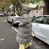 Winter New Cotton-padded Clothes Women's Medium and Long Loose Thickened Bread Clothes Long Over the Knee Cotton-padded Jacket