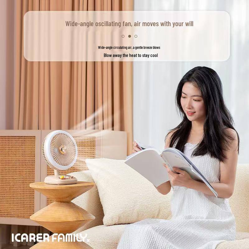New Wall-Mounted Mini Portable Desk Fan with USB Charging, Strong Wind Power for Dorms and Homes