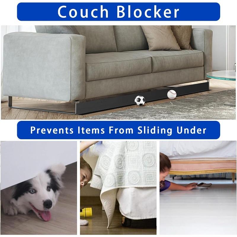 Under Bed Blocker for Pets 300 x 12cm with Black Zip Ties Under Couch Blocker Bed Barrier for Dogs Cats Pets Puppy Furniture Bottom, Black