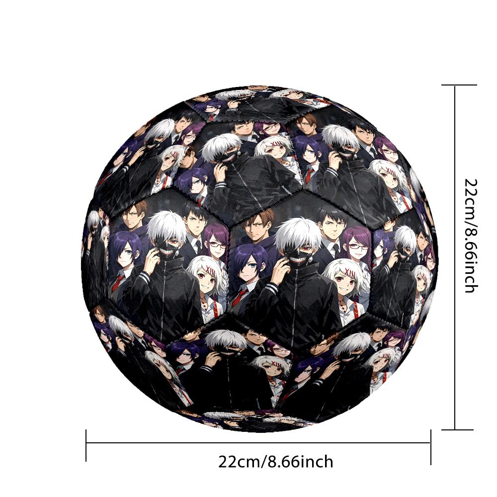 Tokyo Ghoul Masked Mystery Size 5 Soccer Ball,Indoor/Outdoor Suitable for Training Matches Tournaments Practice Games Perfect Gift for Fan