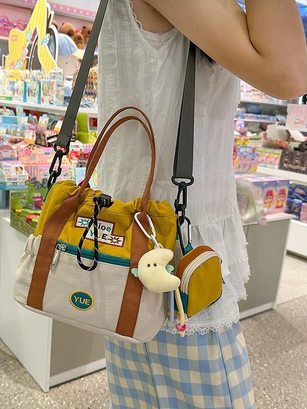 Style New Cute Reversible Color Block Water Bucket Bag For Daily Use